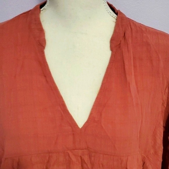 Knox Rose Rusty Mauve Boho Dolman Sleeve Flowy Lagenlook Top - Picture 2 of 10